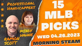 15 FREE MLB Picks and Predictions on Morning Steam Show for Today, Wednesday 4/26/2023