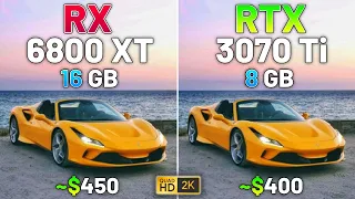 RX 6800 XT vs RTX 3070 Ti - Test in 20 Games in 2024