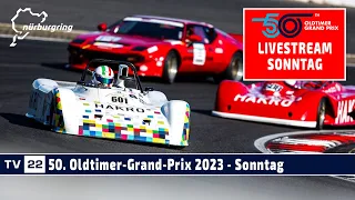 RE-LIVE 50. Oldtimer-Grand-Prix am Nürburgring - Alle Rennen Sonntag 13. August 2023 - Teil 1