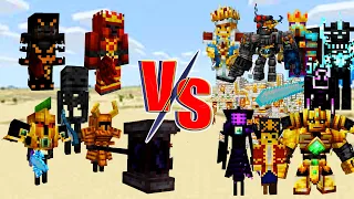 Wither Skeleton Team VS Bosses In Mango legacy mod | Minecraft