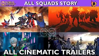 All Squads Full Story || Every Cinematic Trailers Mobile Legends