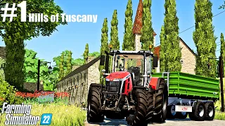 FS22/Hills Of Tuscany/mulching/harwesting oat/cultivating fiels/baling straw/Timelapse#1