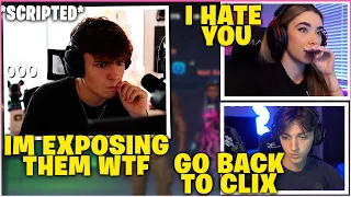 CLIX FREAKS OUT Reacting to SOMMERSET Faking Her BREAKUP With BLAKE on Live STREAM! (Fortnite)