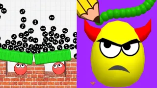 Draw To Smash | Hide Ball Brain Teaser Logic Puzzle - All Level (Android iOS)