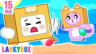 Hot and Cold on the Beach - Learning Opposites | LankyBox Channel Kids Cartoon