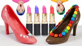 Edible Lipstick Chocolate Makeup Mukbang 먹는 립스틱 DONA 도나 먹방