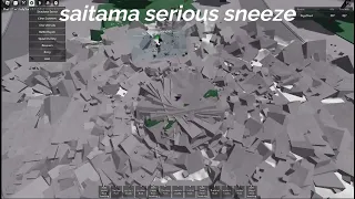saitama serious sneeze in strongest Battlegrounds (not real! its just the commands in vip server +)
