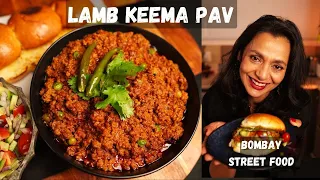 KEEMA PAV | Minced Meat with Peas Curry | Mutton Keema Matar - BOMBAY Street Food