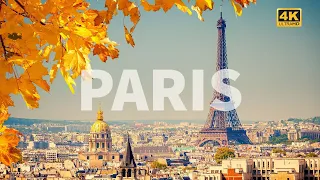 PARIS 4K - Flying Over Paris - Peaceful Relaxing Music - Relaxation Film - 4k Video Ultra HD