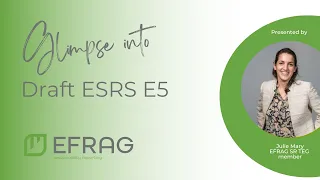 Glimpse into draft ESRS E5 Resource use and circular economy