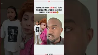 Kanye react to his daughter North West dressing as Ice Spice 👀🤔