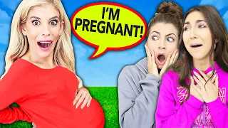 First Time Pregnant With Best Friends (Spending 24 Hours Revealing & Surprising my Giant Prank)