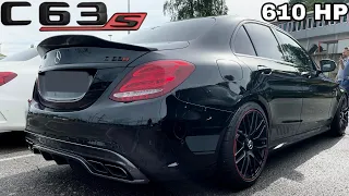 610HP BRUTAL SOUND 🏁🥵💥💥Mercedes-AMG C63s Edition 1 | INCREDIBLE Exhaust DRIVE + ACCELERATION