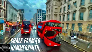 LONDON 4K I rode🚍27 through HS2 side in ☔ London UK Join me on board