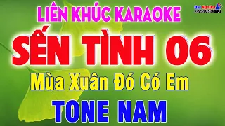 Liên Khúc Karaoke SẾN TÌNH 06 Hát Bao Phê Tone Nam Nhạc Sống Cực Sung || Karaoke Đại Nghiệp