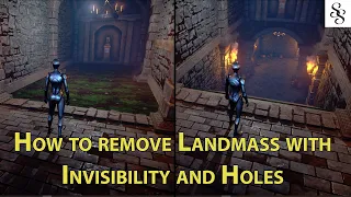 Removing Landmass using invisibility and Holes in Unreal Engine 5.