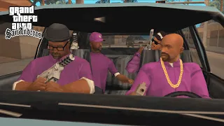 Ballas vs Groves Drive By Mission in GTA San Andreas! (Gangs Switch)