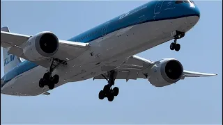 KLM Boeing 787-10 Dreamliner PH-BKD FLIGHT KL601 AMS-LAX LANDING @ LOS ANGELES INTERNATIONAL AIRPORT