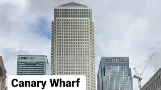 London Walk around the business district Canary Wharf