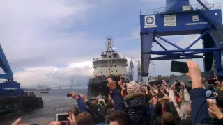 Спуск на воду ледокола Илья Муромец
