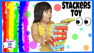 STACKERS Brick Tower Stacking Game Review for Kids | Jenga Challenge | Parent VS Kid Family Fun Game