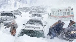 Sweden Right Now! Crazy Snow Storm hit Kiruna, Sweden