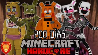 SOBREVIVÍ 200 días en la Pizzeria de FIVE NIGHTS AT FREDDY'S en Minecraft HARDCORE y esto sucedió...