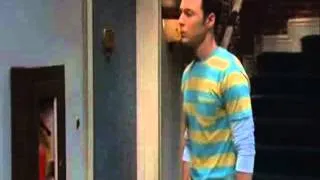 Sheldon knocking at Penny's door