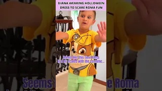 Diana Wearing Holloween Dress To Scare Roma Fun | Kids Highlights #shorts