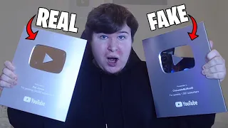 REAL vs FAKE YouTube Silver Play Button - What's The Difference?