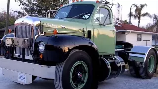 Antique Lime Green Mack B61 Thermodyne Diesel Truck