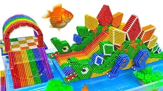 DIY - Build Amazing Aquarium Dinosaur Model Fish Tank With Magnetic Balls (Satisfying)- Magnet Balls