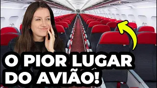 VIAJEI NO PIOR LUGAR DO AVIÃO!  Os piores e melhores assentos classe econômica 2023