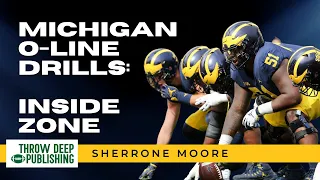 WATCH: Michigan Inside Zone Blocking Drills - Sherrone Moore