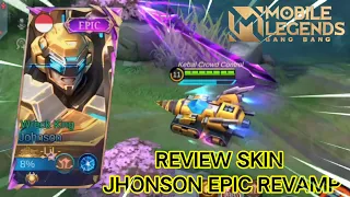 Gameplay Skin Epic Johnson Revamp "Wreck King" | Mobile Legends Bang Bang