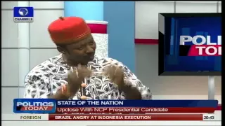 Politics Today: Upclose With NCP Presidential Candidate, Martins Onovo Prt 1