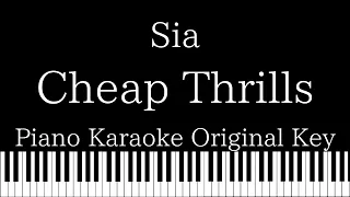 【Piano Karaoke Instrumental】Cheap Thrills / Sia【Original Key】