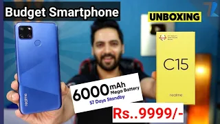 Realme C15 Unboxing & first look | AI Quad Camera and 6000 Mah battery | #realmec15review