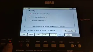 Korg PA Series how to Backup and Restore a .BKP file