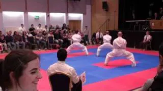 Winning ~ England Senior Men's Team Kata ~ Kyokushinkai Seienchin ~ England v Wales 2011