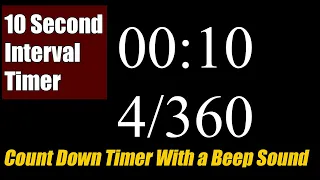 10 Second Interval Timer Repeat For One Hour With Beep Alert Sound