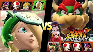 Mario Strikers Battle League Team Rosalina vs Team Bowser at Mushroom Hill CPU Hard