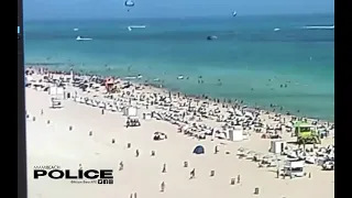 VIDEO: Helicopter crashes into surf near beachgoers in Miami Beach