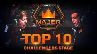 TOP 10 Plays of Challengers Stage feat. smooya, yay, xccurate! (FACEIT Major: London 2018)