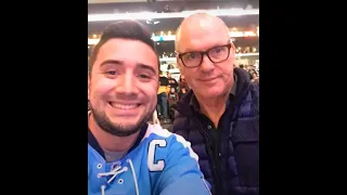 Michael Keaton at Kings game