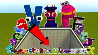 DESTROY ALL 3D ALPHABET LORE FAMILY in BIG HOLE - Garry"s Mod