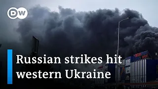 Russia says it targeted military structures in the western city of Lviv | DW News