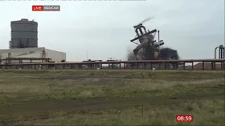 Redcar's landmark blast furnace demolished (UK)