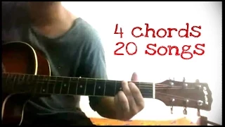 Play 20 Hindi/bollywood songs on guitar using just 4 chords
