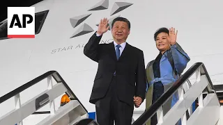 Chinese President Xi Jinping arrives in Serbia